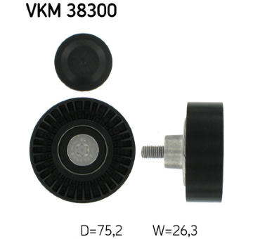 Vratná/vodicí kladka, klínový žebrový řemen SKF VKM 38300