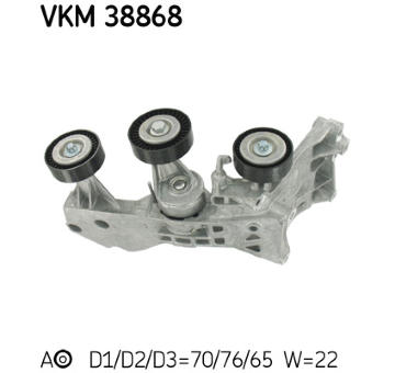 Napínák, žebrovaný klínový řemen SKF VKM 38868