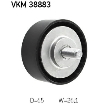 Vratná/vodicí kladka, klínový žebrový řemen SKF VKM 38883