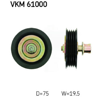 Vratná/vodicí kladka, klínový žebrový řemen SKF VKM 61000