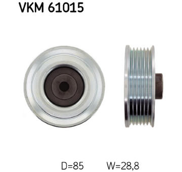 Vratná/vodicí kladka, klínový žebrový řemen SKF VKM 61015