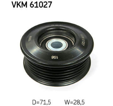 Vratná/vodicí kladka, klínový žebrový řemen SKF VKM 61027