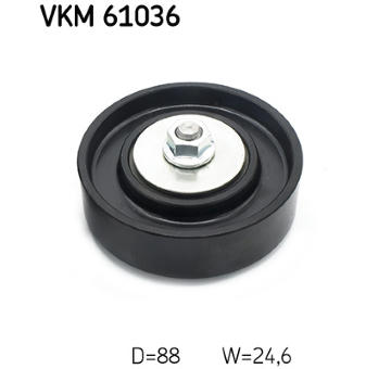Vratná/vodicí kladka, klínový žebrový řemen SKF VKM 61036