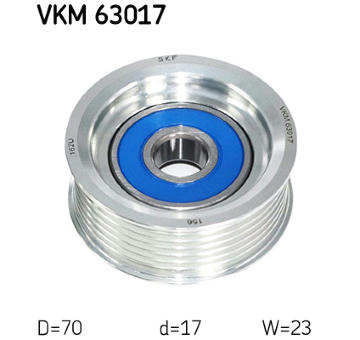 Vratná/vodicí kladka, klínový žebrový řemen SKF VKM 63017