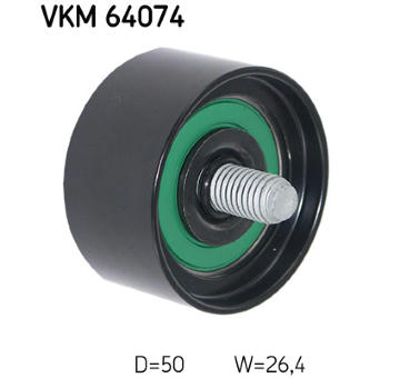 Vratná/vodicí kladka, klínový žebrový řemen SKF VKM 64074