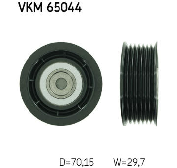 Vratná/vodicí kladka, klínový žebrový řemen SKF VKM 65044