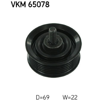 Vratná/vodicí kladka, klínový žebrový řemen SKF VKM 65078