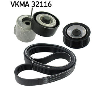 Sada žebrovaných klínových řemenů SKF VKMA 32116