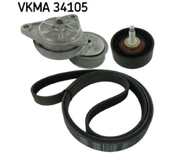 Ozubený klinový remeň - Sada SKF VKMA 34105