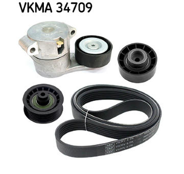 Sada žebrovaných klínových řemenů SKF VKMA 34709