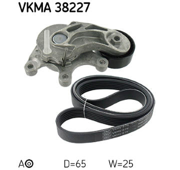Sada žebrovaných klínových řemenů SKF VKMA 38227