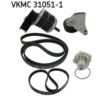 Vodní pumpa + klinový żebrový řemen SKF VKMC 31051-1