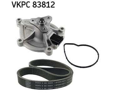 Vodní pumpa + klinový żebrový řemen SKF VKMC 33843