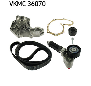 Vodní pumpa + klinový żebrový řemen SKF VKMC 36070