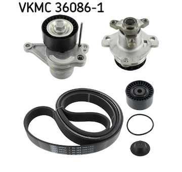 Vodní pumpa + klínový žebrový řemen SKF VKMC 36086-1