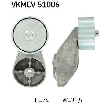 Vratná/vodicí kladka, klínový žebrový řemen SKF VKMCV 51006