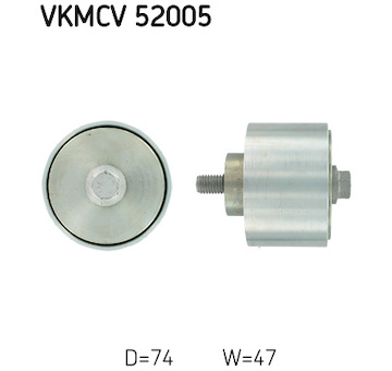 Vratná/vodicí kladka, klínový žebrový řemen SKF VKMCV 52005
