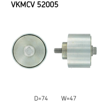 Vratna/vodici kladka, klinovy zebrovy remen SKF VKMCV 52005