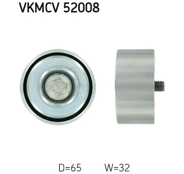 Vratná/vodicí kladka, klínový žebrový řemen SKF VKMCV 52008