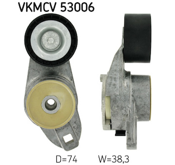 Napínací kladka, žebrovaný klínový řemen SKF VKMCV 53006