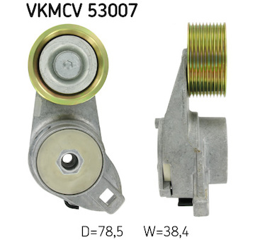 Napínací kladka, žebrovaný klínový řemen SKF VKMCV 53007