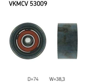 Vratná/vodicí kladka, klínový žebrový řemen SKF VKMCV 53009