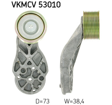 Vratna/vodici kladka, klinovy zebrovy remen SKF VKMCV 53010