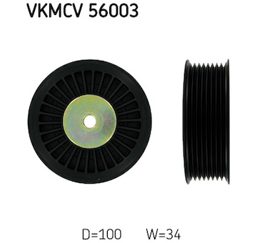 Vratná/vodicí kladka, klínový žebrový řemen SKF VKMCV 56003