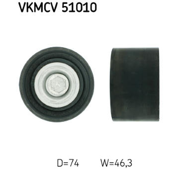 Vratná/vodicí kladka, klínový žebrový řemen SKF VKMCV 51010