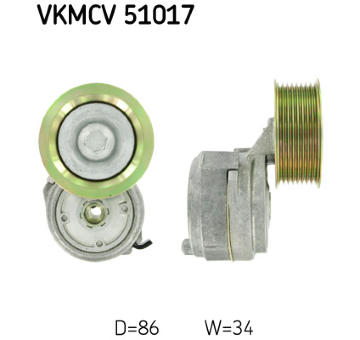 Napínák, žebrovaný klínový řemen SKF VKMCV 51017