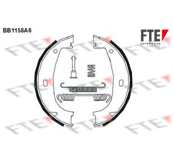 Sada brzdových čelistí, parkovací brzda FTE 9100030