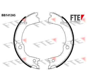 Sada brzdových čelistí, parkovací brzda FTE 9100145