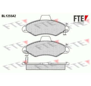 Sada brzdových destiček, kotoučová brzda FTE 9010078