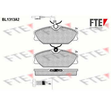 Sada brzdových destiček, kotoučová brzda FTE 9010101