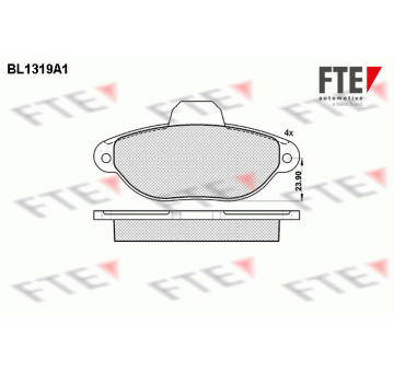 Sada brzdových destiček, kotoučová brzda FTE 9010106