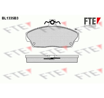 Sada brzdových destiček, kotoučová brzda FTE 9010125