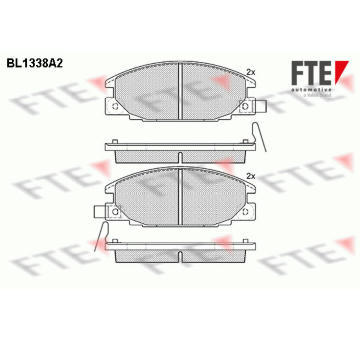 Sada brzdových destiček, kotoučová brzda FTE 9010127