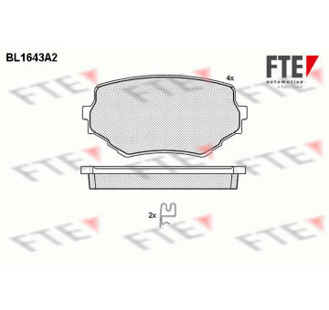 Sada brzdových destiček, kotoučová brzda FTE 9010264