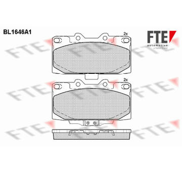 Sada brzdových destiček, kotoučová brzda FTE 9010267