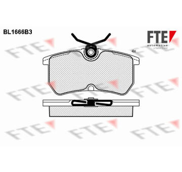 Sada brzdových destiček, kotoučová brzda FTE 9010279
