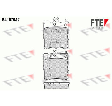 Sada brzdových destiček, kotoučová brzda FTE BL1679A2