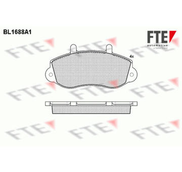 Sada brzdových destiček, kotoučová brzda FTE BL1688A1