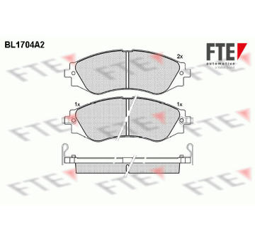 Sada brzdových destiček, kotoučová brzda FTE 9010309