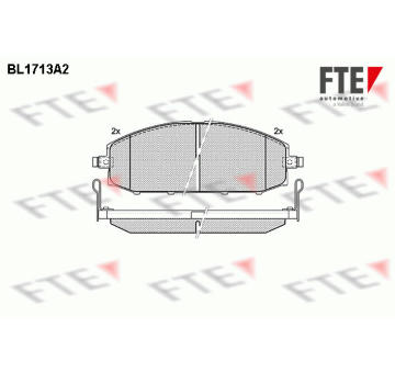Sada brzdových destiček, kotoučová brzda FTE 9010314