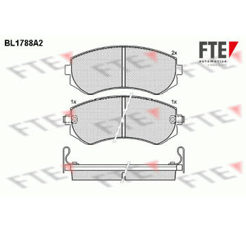 Sada brzdových destiček, kotoučová brzda FTE 9010359