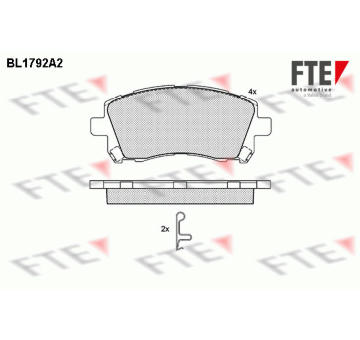 Sada brzdových destiček, kotoučová brzda FTE 9010363