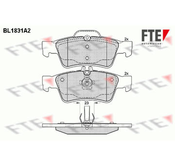 Sada brzdových destiček, kotoučová brzda FTE BL1831A2