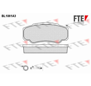 Sada brzdových destiček, kotoučová brzda FTE 9010441