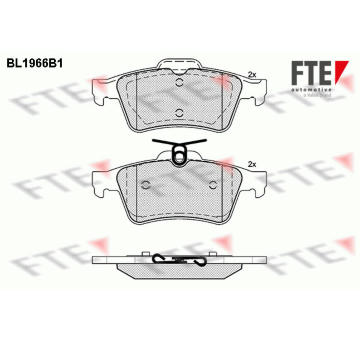 Sada brzdových destiček, kotoučová brzda FTE 9010549