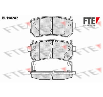 Sada brzdových destiček, kotoučová brzda FTE 9010572
